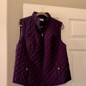 Croft & Barrow EUC Deep plum Quilted Vest
